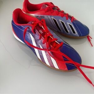 Adidas Messi F10 Indoor Soccer Shoes Red Blue White G97726 US 4.5 UK 4.0